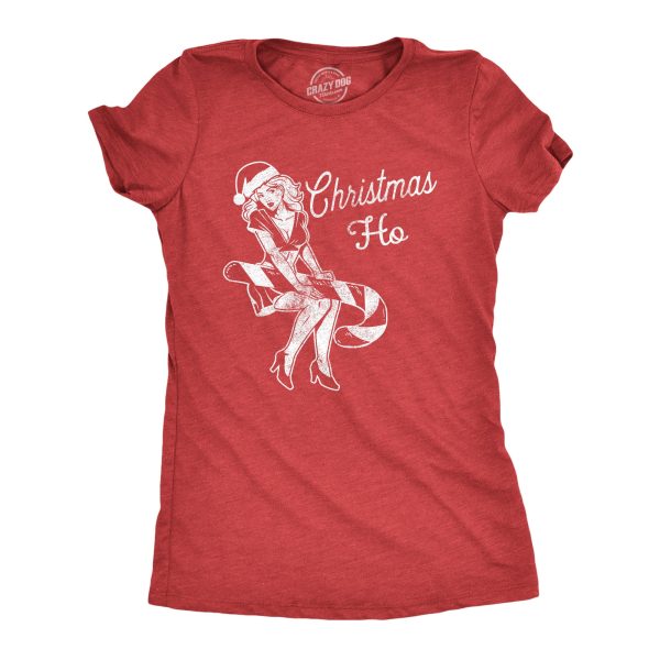 Womens Christmas Ho Tshirt Funny Holiday Party Mrs. Claus Novelty Tee