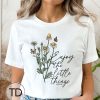 Enjoy The Little Things – Wildflower Quote Graphic Tee Shirt