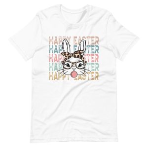 Happy Easter Bubblegum Bunny – Cute Easter Tee Shirt