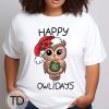 Happy Owlidays – Cute Owl Christmas Tee Shirt