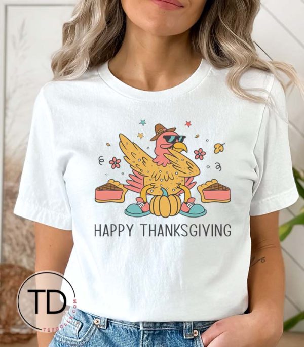 Happy Thanksgiving Dabbing Turkey – Thanksgiving Day T-shirt
