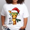 Ho Ho Ho Y’all – Funny Giraffe Christmas Tee Shirt