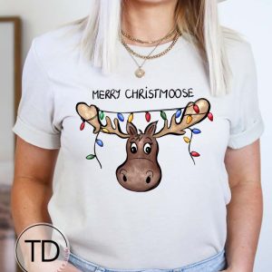 Merry Christmoose – Cute Moose Christmas Tee Shirt
