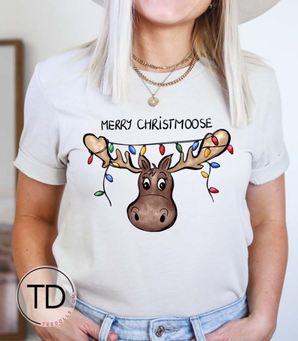 Merry Christmoose – Cute Moose Christmas Tee Shirt