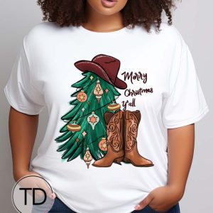 Merry Country Christmas Y’all – Country Western Christmas Tee Shirt
