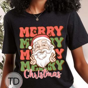 Merry Merry Merry Christmas – Funny Santa Christmas Shirt