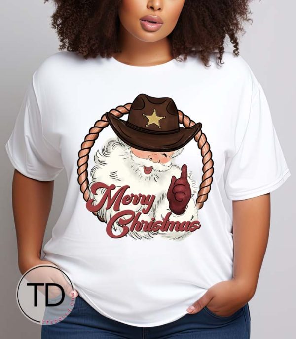 Merry Western Christmas – Country Western Christmas Tee Shirt