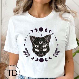 Mystic Black Cat – Halloween T-Shirt
