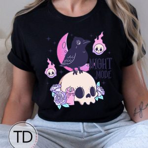 Night Mode T-Shirt – Cute Halloween Tee Shirt