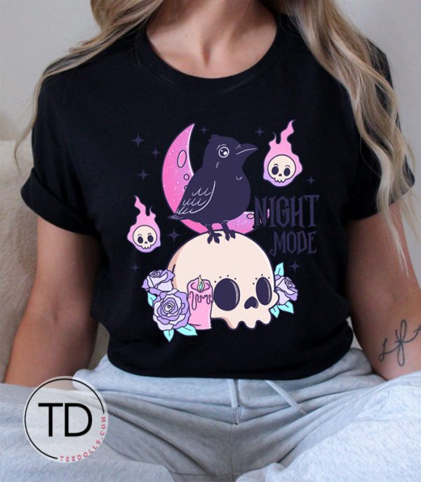 Night Mode T-Shirt – Cute Halloween Tee Shirt