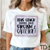 This Chick Runs On Sarcasm And Caffeine – Funny Graphic Tee Shirt