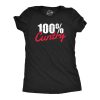 Womens 100 Percent Cuntry T Shirt Funny Rude Cussing Adult Humor Tee For Ladies