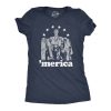 Womens Abe Lincoln &lsquo;Merica tshirt Funny 4th of July USA Patriotic Graphic Novelty Tee