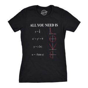 Womens All You Need Is Love Equation Tshirt Funny Nerdy Math Tee Womens All You Need Is Love Equation Tshirt Funny Nerdy Math Tee