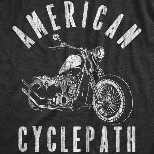 Womens American Cyclepath T Shirt Funny Insane Motorcycle Riding Tee For Ladies