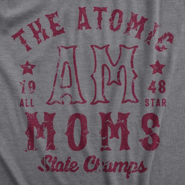 Womens Atomic Moms State Champs T Shirt Funny Mothers Day Gift Championship Tee For Ladies