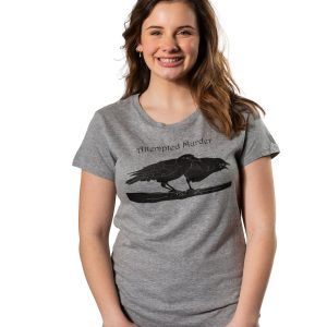 Womens Attempted Murder T Shirt Funny Crow Shirt Birds Tee for Women 3