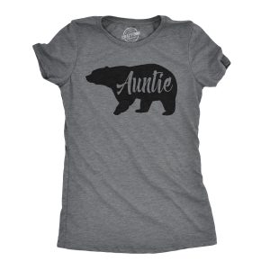 Womens Auntie Bear Tshirt Cute Adorable Family Tee For Ladies Womens Auntie Bear Tshirt Cute Adorable Family Tee For Ladies