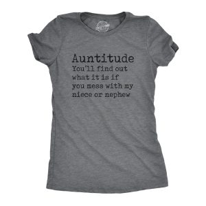 Womens Auntitude T Shirt Funny Best Aunt Attitude Definition Tee For Ladies Womens Auntitude T Shirt Funny Best Aunt Attitude Definition Tee For Ladies