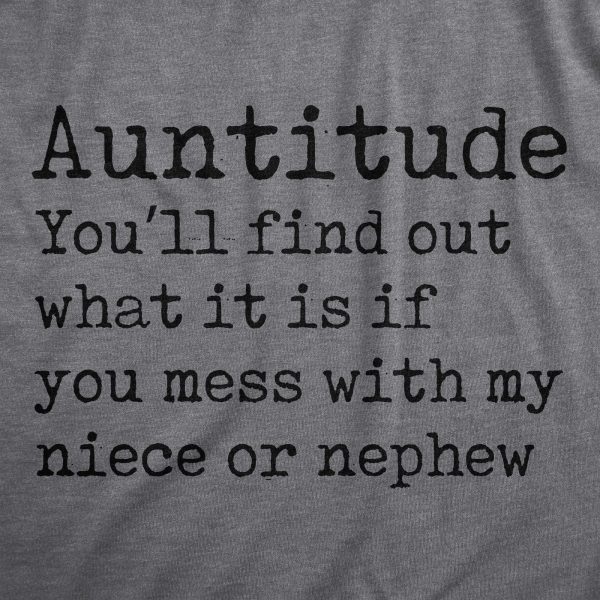 Womens Auntitude T Shirt Funny Best Aunt Attitude Definition Tee For Ladies