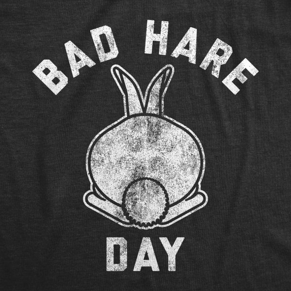 Womens Bad Hare Day Tshirt Funny Easter Bunny Butt Sarcastic Graphic Novelty Tee