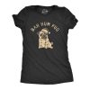 Womens Bah Hum Pug T Shirt Funny Xmas Party Scrooge Puppy Tee For Ladies