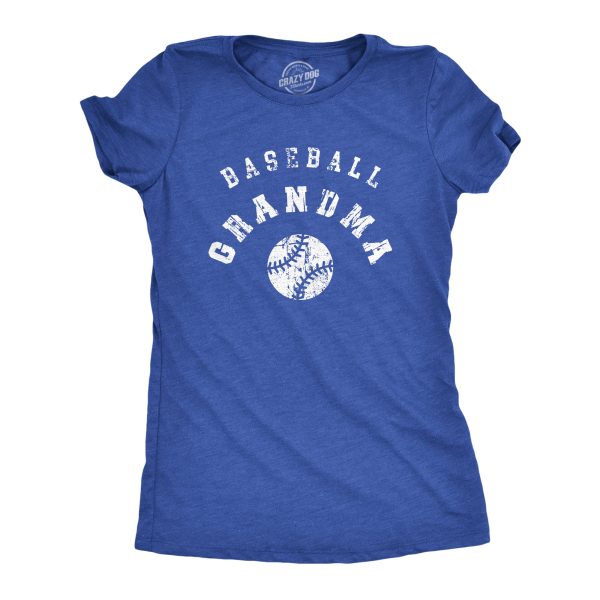 Womens Baseball Grandma T Shirt Cool Base Ball Granny Tee For Ladies