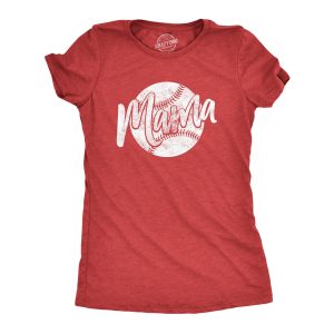 Womens Baseball Mama Tshirt Cute Little League Mom Tee Womens Baseball Mama Tshirt Cute Little League Mom Tee