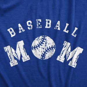 Womens Baseball Mom T Shirt Funny Cute Mother’s Day Gift Base Ball Tee For Ladies