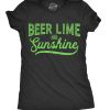 Womens Beer Lime And Sunshine Tshirt Funny Summer BBQ Tee For Ladies