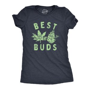 Womens Best Buds T Shirt Funny 420 Pot Weed Smoking Lovers Tee For Ladies Womens Best Buds T Shirt Funny 420 Pot Weed Smoking Lovers Tee For Ladies