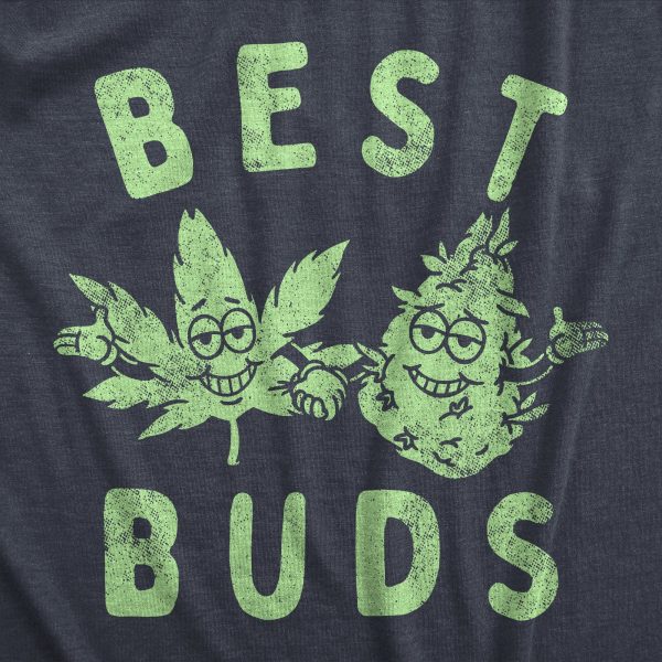 Womens Best Buds T Shirt Funny 420 Pot Weed Smoking Lovers Tee For Ladies