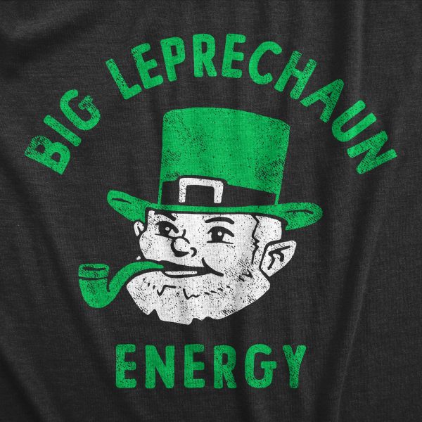 Womens Big Leprechaun Energy T Shirt Funny St Pattys Day Parade Huge Irish Vibes Tee For Ladies