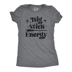 Womens Big Stick Energy T Shirt Funny Halloween Witches Broom Joke Tee For Ladies Womens Big Stick Energy T Shirt Funny Halloween Witches Broom Joke Tee For Ladies