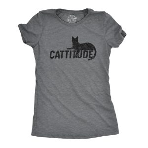 Womens Catitude Tshirt Funny Pet Cat Attitude Tee Womens Catitude Tshirt Funny Pet Cat Attitude Tee