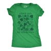 Womens Check Out My Shamrocks T Shirt Funny Saint Paddys Day Clover Graphic Tee For Ladies