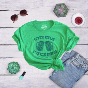 Womens Cheers Fuckers T Shirt Funny Saint Patricks Day Beer Drinking Party Tee 2 Womens Cheers Fuckers T Shirt Funny Saint Patricks Day Beer Drinking Party Tee 3