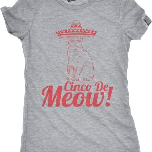 Womens Cinco De Meow Tshirt Funny Cat May 5 Mexico Sombrero Tequila Tee 2 Womens Cinco De Meow Tshirt Funny Cat May 5 Mexico Sombrero Tequila Tee 3