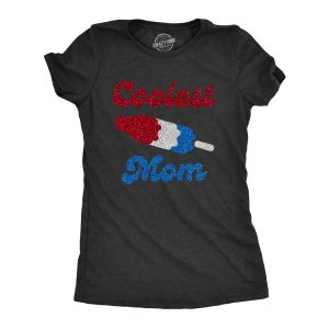 Womens Coolest Mom Glitter T Shirt Funny Mothers Day Graphic Top Super Cute Womens Coolest Mom Glitter T Shirt Funny Mothers Day Graphic Top Super Cute