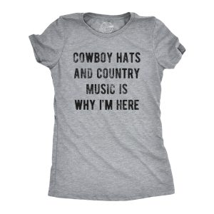 Womens Cowboy Hats And Country Music Is Why I’m Here Tshirt Funny Southern Line Dance Tee Womens Cowboy Hats And Country Music Is Why I’m Here Tshirt Funny Southern Line Dance Tee