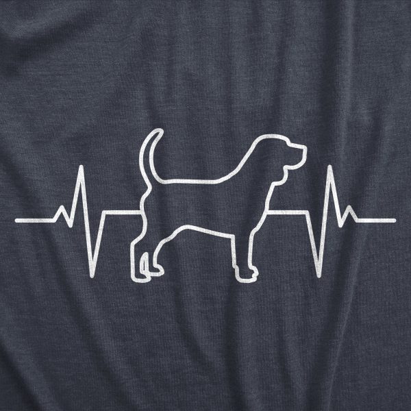 Womens Dog Heart Beat T Shirt Funny Cool Puppy Pet Lover Pulse Tee For Ladies