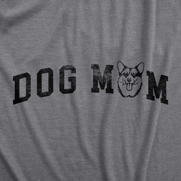Womens Dog Mom Corgi T Shirt Funny Cute Puppy Pet Corgis Lovers Tee For Ladies