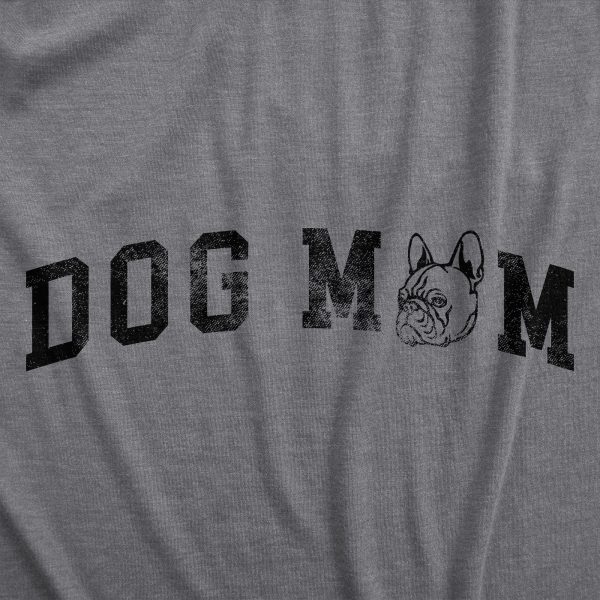 Womens Dog Mom French Bulldog T Shirt Funny Cute Puppy Pet Frenchy Lovers Tee For Ladies