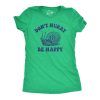 Womens Dont Hurry Be Happy T Shirt Funny Slow Snail Parody Lyrics Joke Tee For Ladies