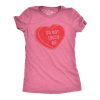 Womens Dont Touch Me T Shirt Funny Valentines Day Candy Heart Joke Tee For Ladies