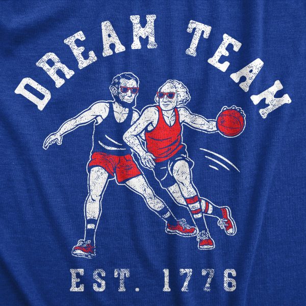 Womens Dream Team 1776 T Shirt Funny George Washington Abe Lincoln Graphic Tee For Ladies