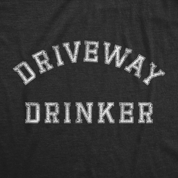 Womens Driveway Drinker T Shirt Funny Holiday Season Booze Lover Tee For Ladies