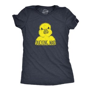 Womens Ducking Mad T Shirt Funny Angry Yellow Duck Tee For Ladies Womens Ducking Mad T Shirt Funny Angry Yellow Duck Tee For Ladies