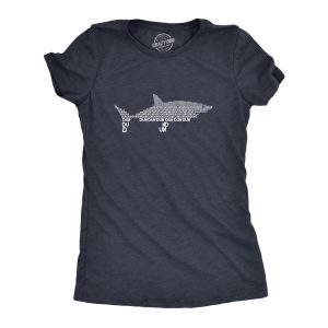 Women’s Dun Dun Dun Cool Graphic Shark T Shirt Great White Jaws Ladies Fish Tee Women’s Dun Dun Dun Cool Graphic Shark T Shirt Great White Jaws Ladies Fish Tee