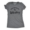 Womens Easily Distractes By Whiskey Tshirt Funny Liquor Drinking Graphic Novelty Tee For Ladies